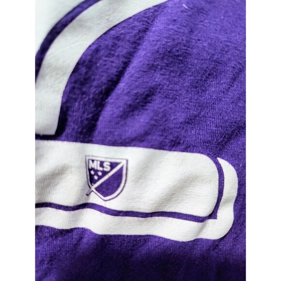 Orlando City Soccer T Shirt Shea #20 Adidas Sz Large 14 16 Purple Youth Cotton - Picture 4 of 11